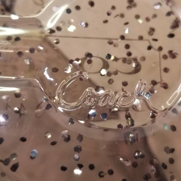 Coach Women's Hilda Jelly Sandals Smoky gray with silver glitter Size 9 - Picture 7 of 7